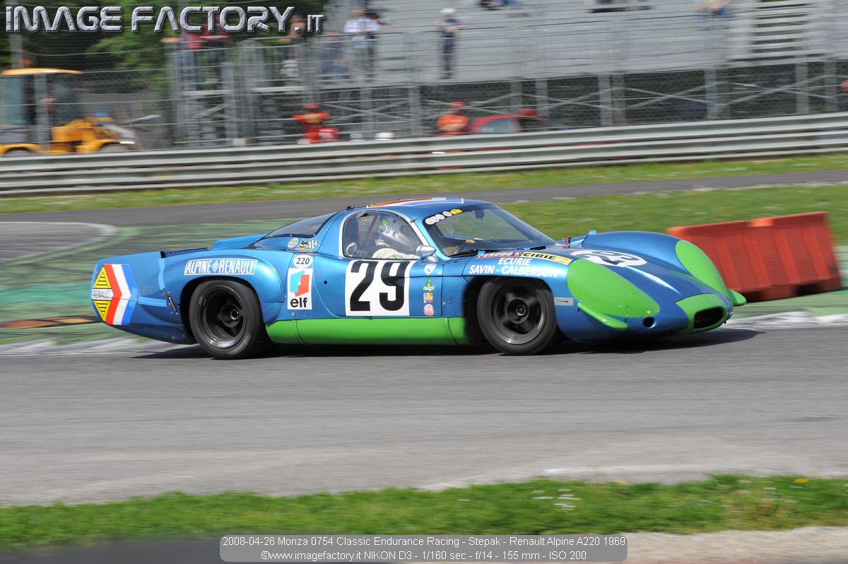2008-04-26 Monza 0754 Classic Endurance Racing - Stepak - Renault Alpine A220 1969